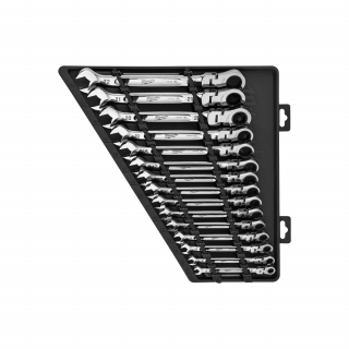 Milwaukee 15pc Metric Flex Head Ratcheting Combination Wrench